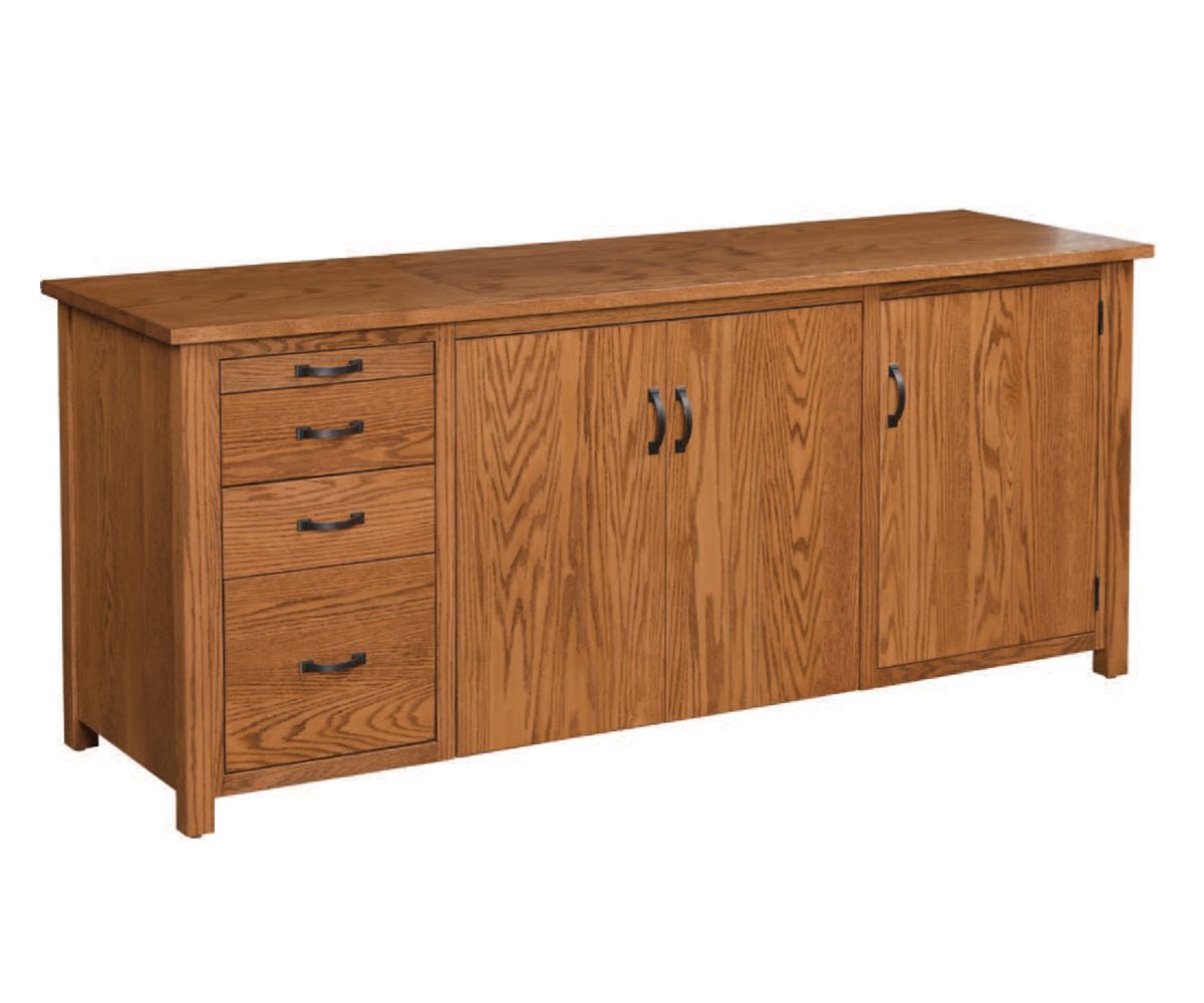 Flat Top Sewing Cabinet by Timberside Woodworking