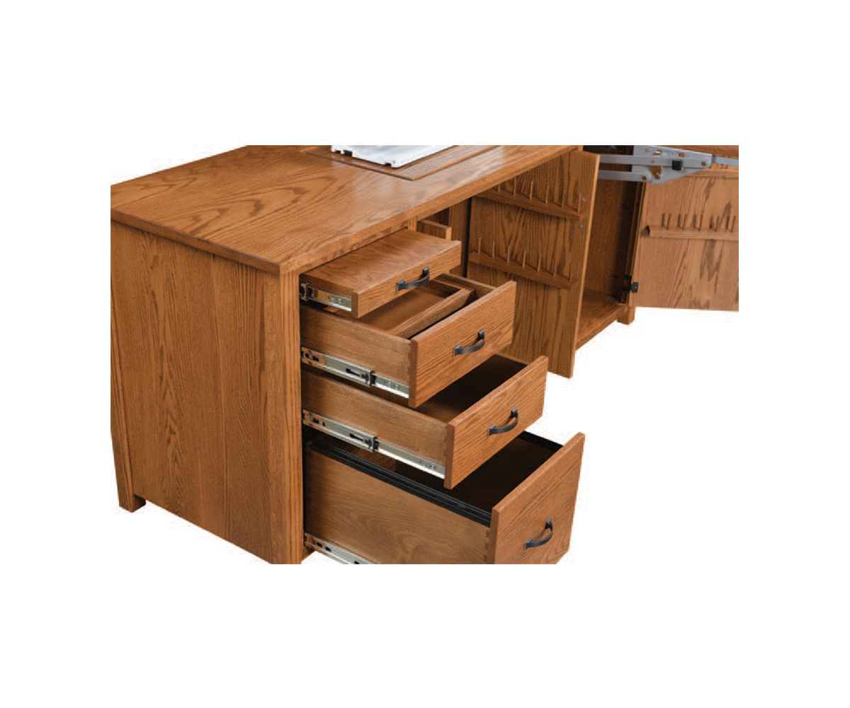 Flat Top Sewing Cabinet by Timberside Woodworking