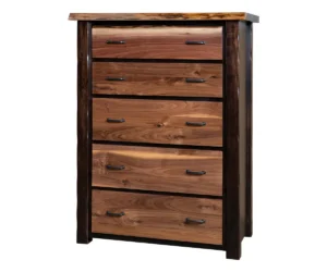 Cross Lake Live Edge 5 Drawer Chest by Hilltop Hickory Furniture