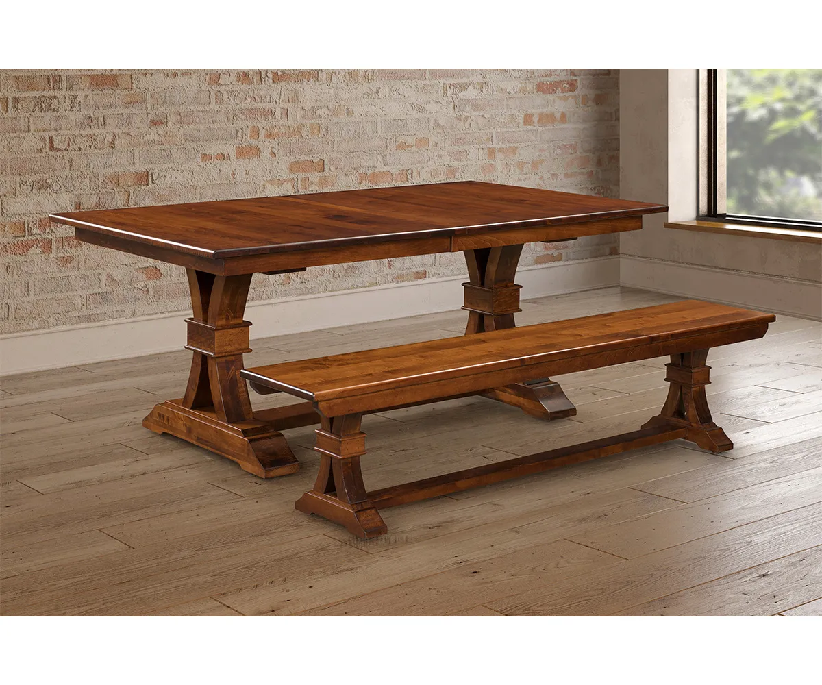Bowerston Double Pedestal Table by Hermies Table Shop
