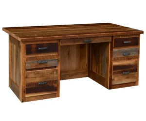 Barnwood Kneehole Desk by Arista Wood
