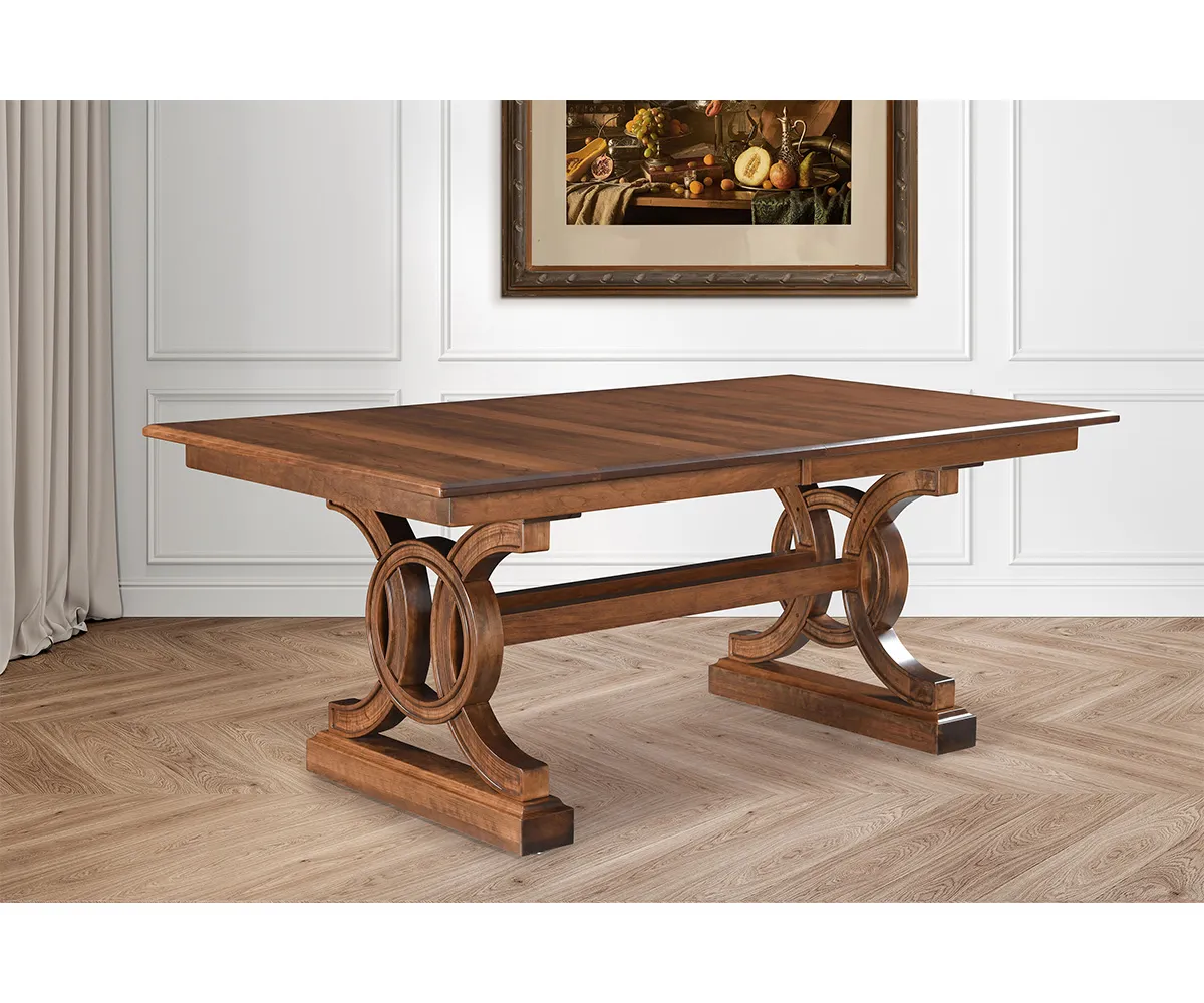 Delta Double Pedestal Dining Table by Hermies Table Shop