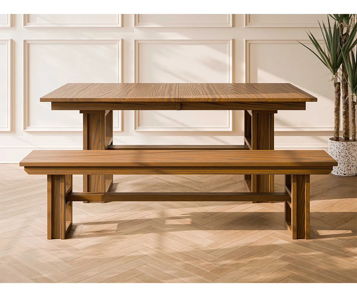 Ashton Double Pedestal Table by Hermies Table Shop