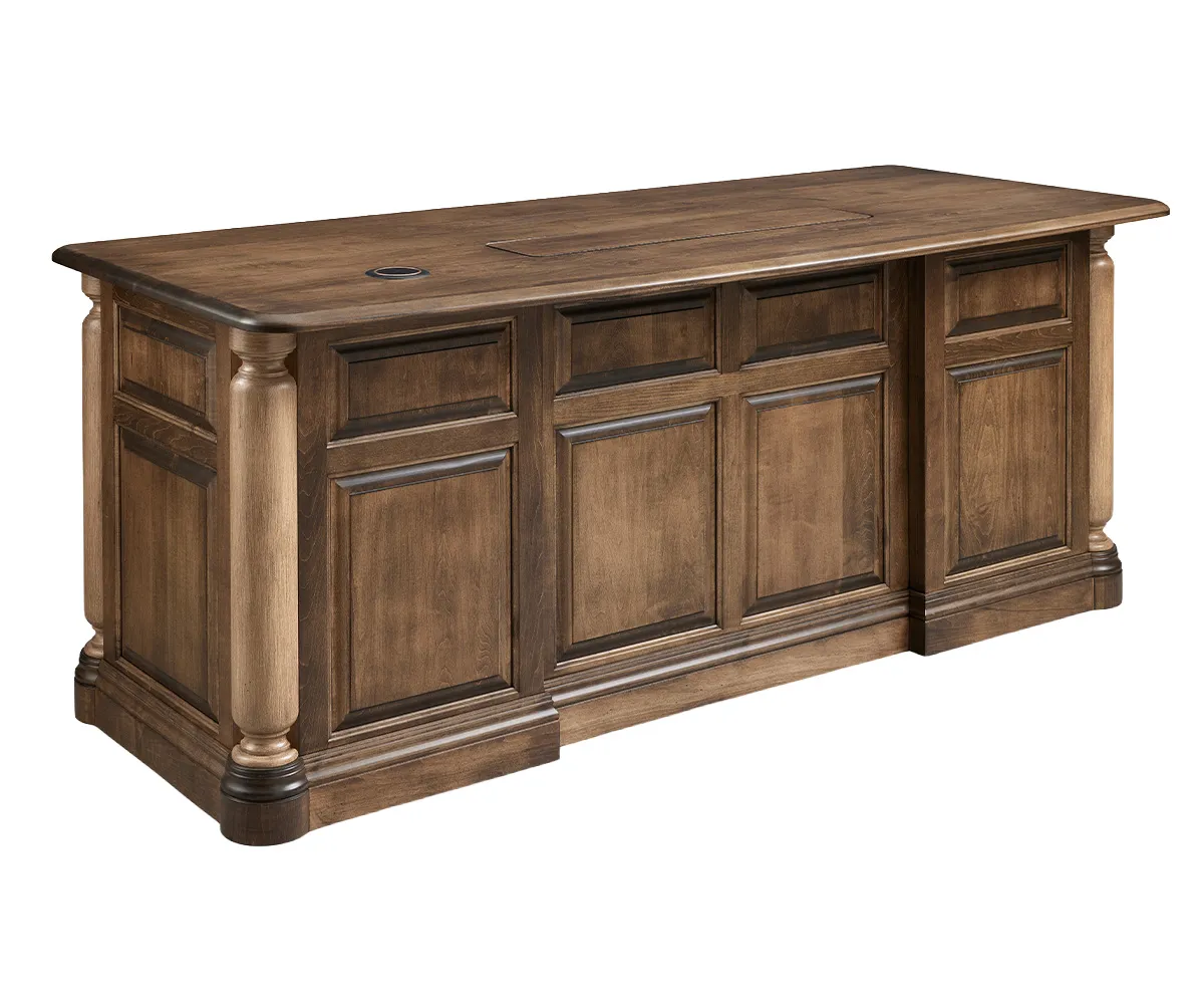 London Desk with Finished Back by Forks Valley Woodworking
