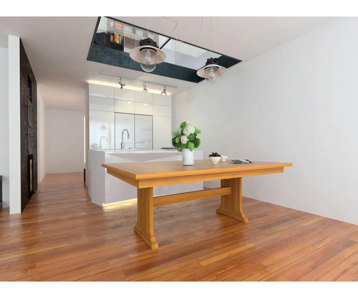 Hoover Double Pedestal Dining Table by Hermies Table Shop