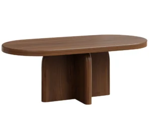 Durham Coffee Table Single Pedestal by Arista Wood