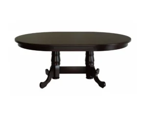 Colonial Double Pedestal Dining Table by Hermies Table Shop