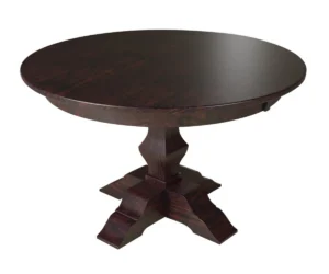 Jessica Single Pedestal Dining Table by Hermies Table Shop