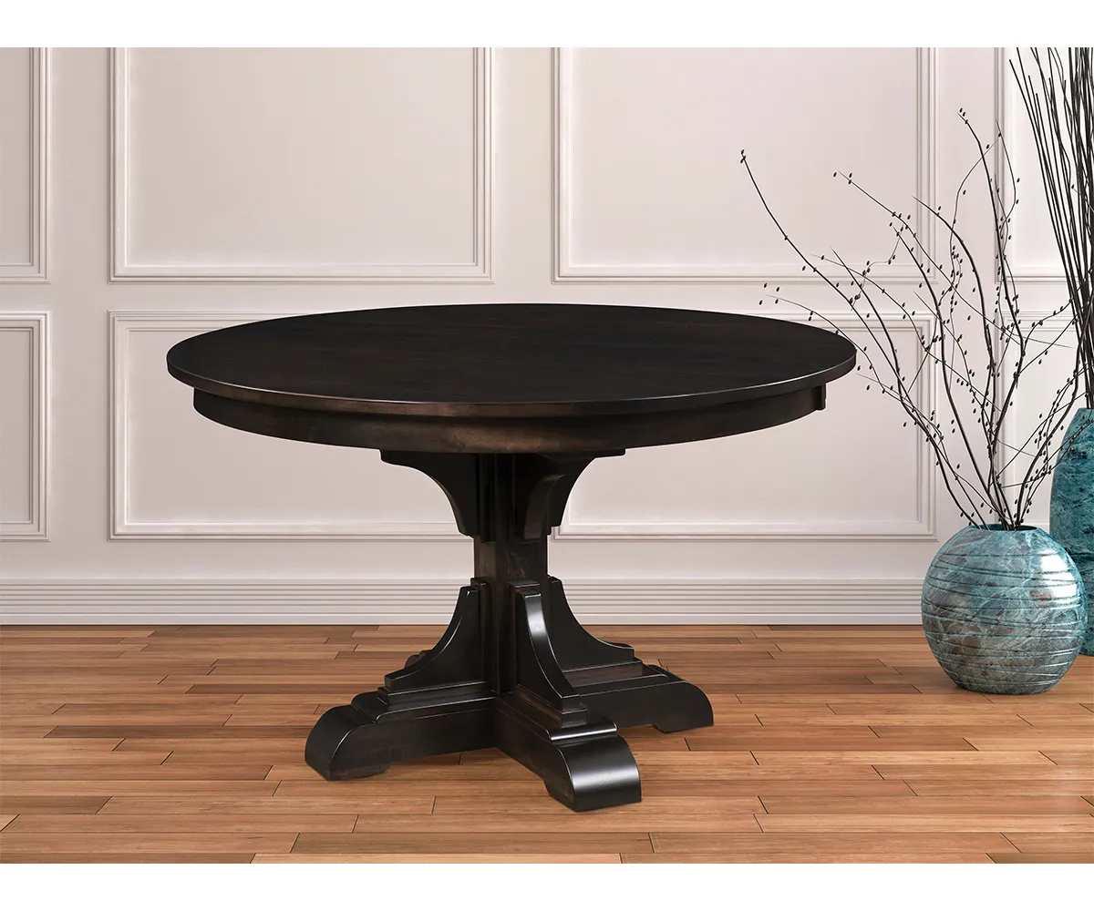 Clifford Single Pedestal Dining Table by Hermies Table Shop