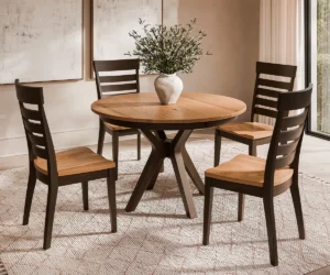 Madison Single Pedestal Dining Collection by Arista Wood