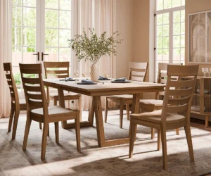 Lindsey Trestle Table Collection by Arista Wood