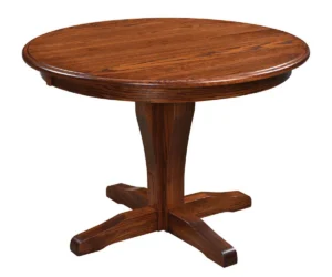 Clifton Single Pedestal Dining Table by Hermies Table Shop