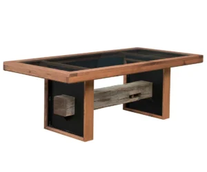 1869 Tempered 1/2″ Glass Top Table by Arista Wood