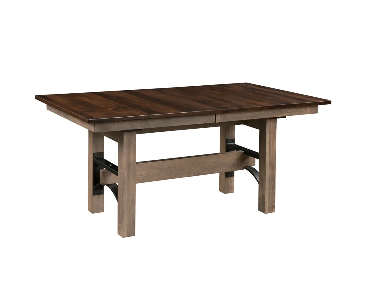 Frontier Double Pedestal Dining Table by Hermies Table Shop