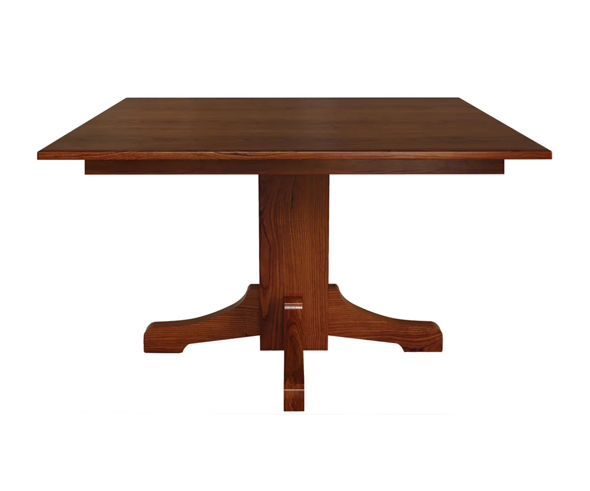 Mission Single Pedestal Dining Table by Hermies Table Shop