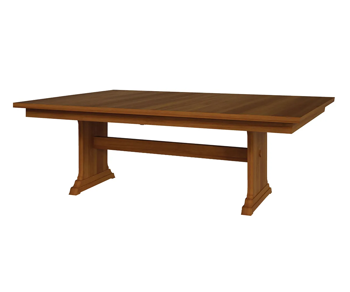 Hoover Double Pedestal Dining Table by Hermies Table Shop