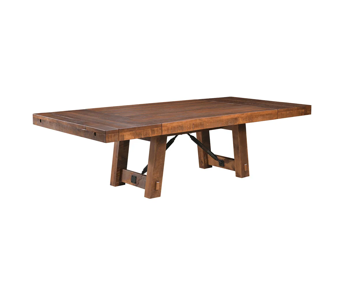 Edison Double Pedestal Dining Table by Hermies Table Shop