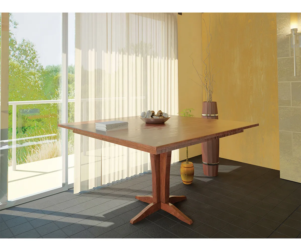Vintage Single Pedestal Dining Table by Hermies Table Shop