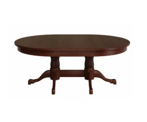 Reeded Tulip Double Pedestal Dining Table by Hermies Table Shop