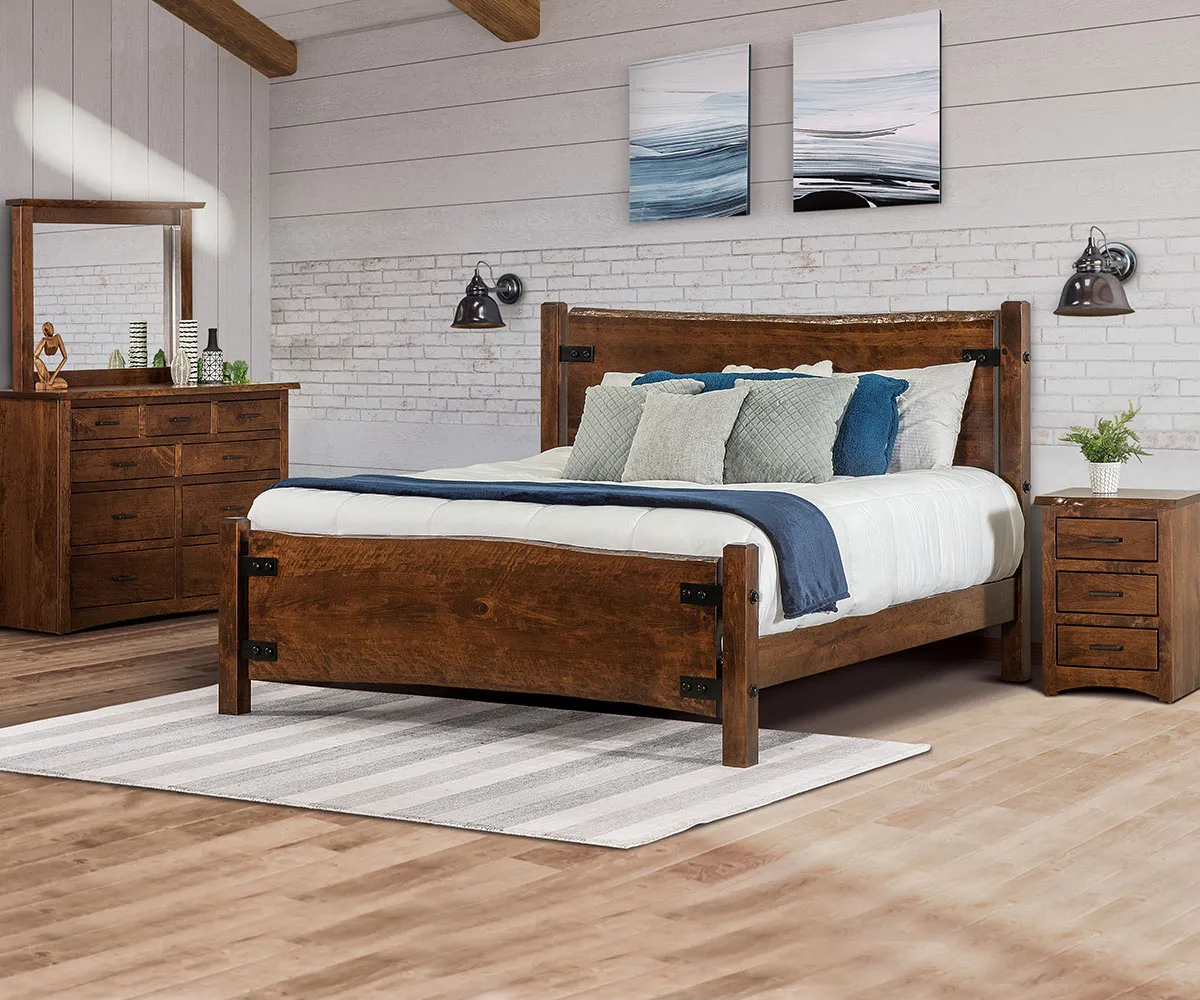 Live Wood Bed by Indian Trail Furniture