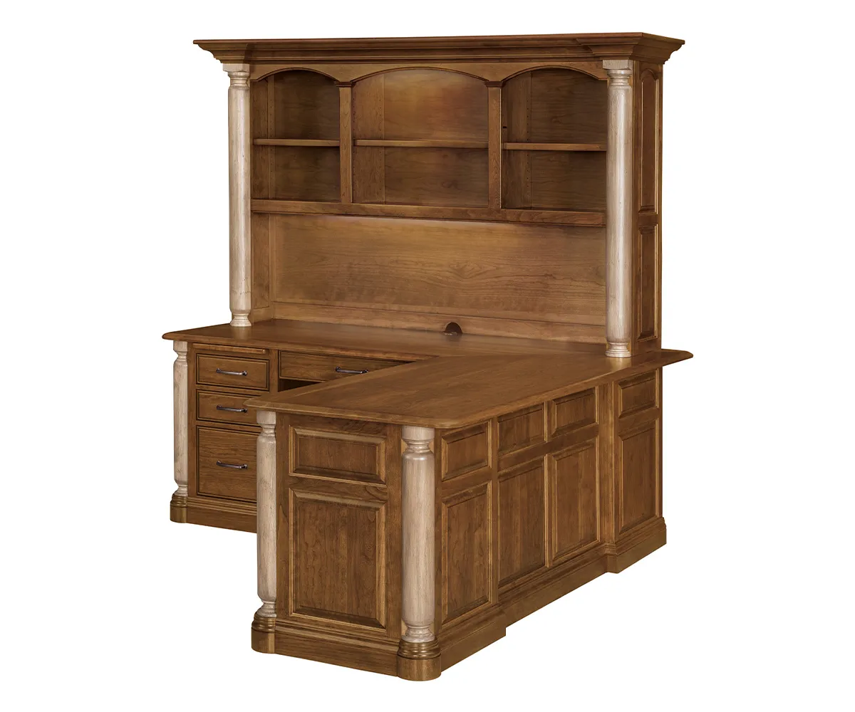 London L Desk with Hutch by Forks Valley Woodworking