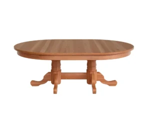 Traditional Reeded Double Pedestal Dining Table by Hermies Table Shop