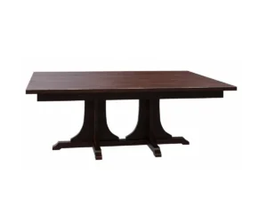652 Mission Double Pedestal Table by Hermies Table Shop