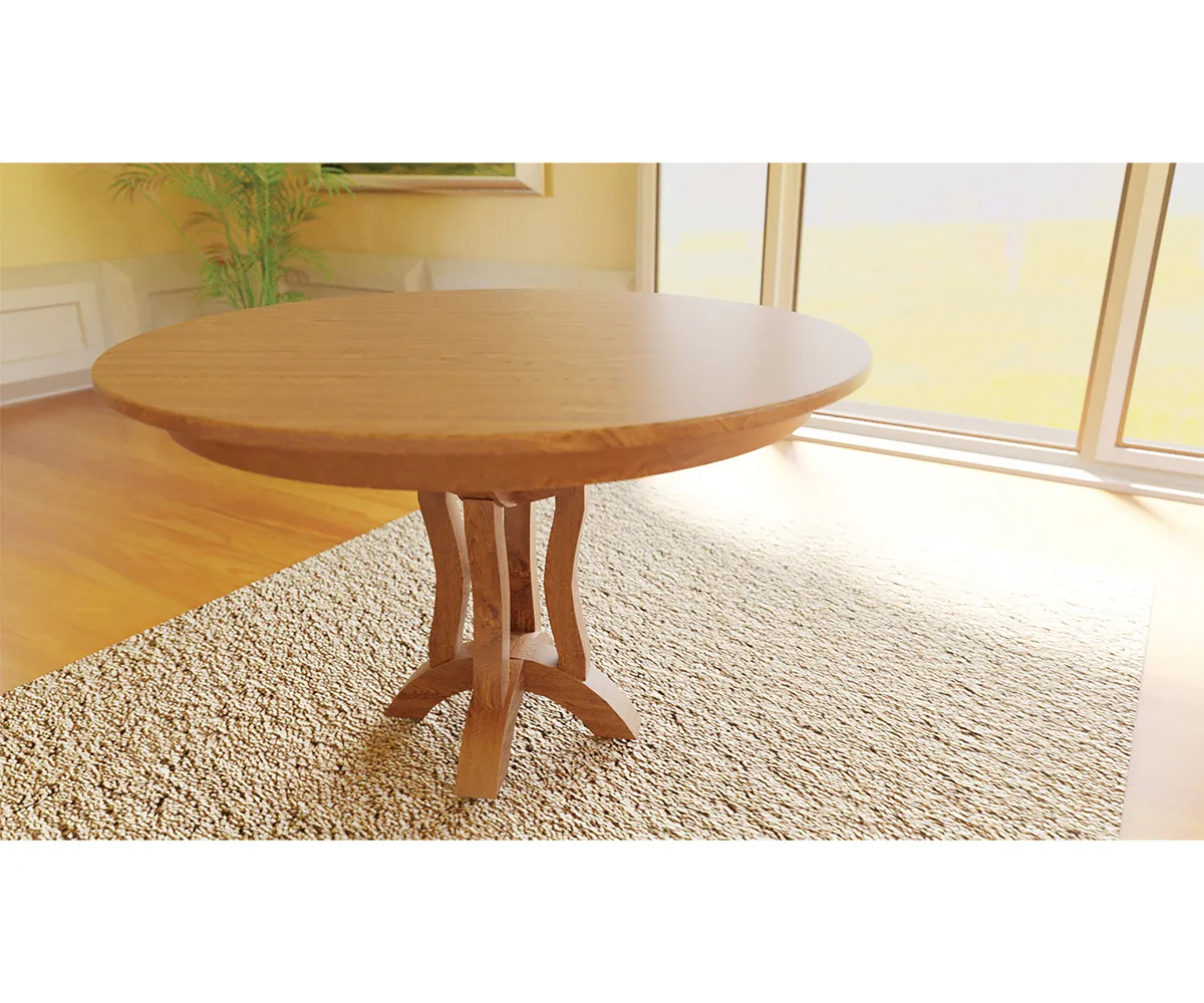 Bridgeport Single Pedestal Dining Table by Hermies Table Shop
